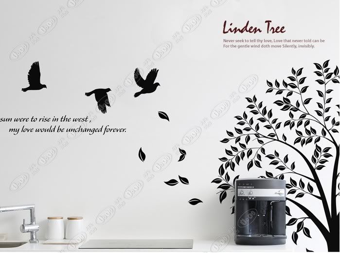 DIY Wall Art Deco Vinyl Decal Sticker LINDEN WB04