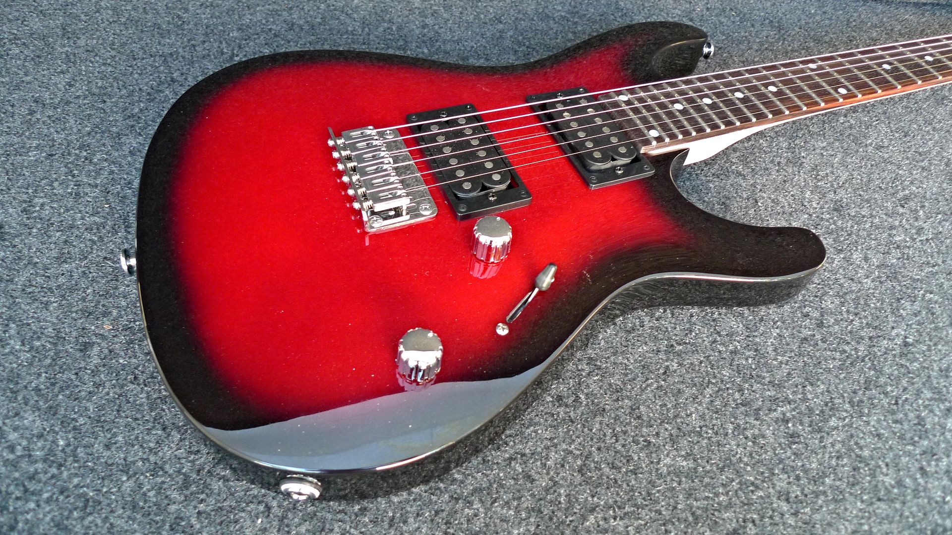 IBANEZ GS121TRS SOLID BODY ELECTRIC GUITAR Fixed Bridge Metallic RED