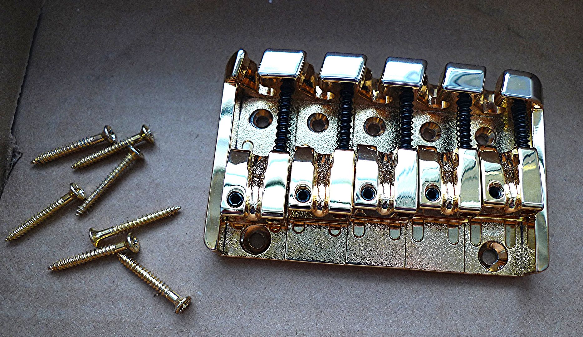 Ibanez AccuCast B25 5 string Bass Bridge GOLD FINISH HEAVY DUTY