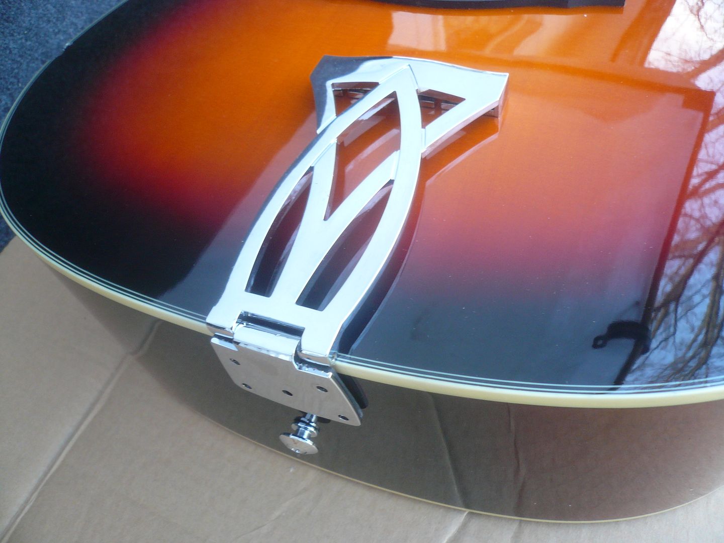 IBANEZ VT60 Guitar Tailpiece Chrome FOR JAZZ ARCHTOP GUITAR 2TP12A0002