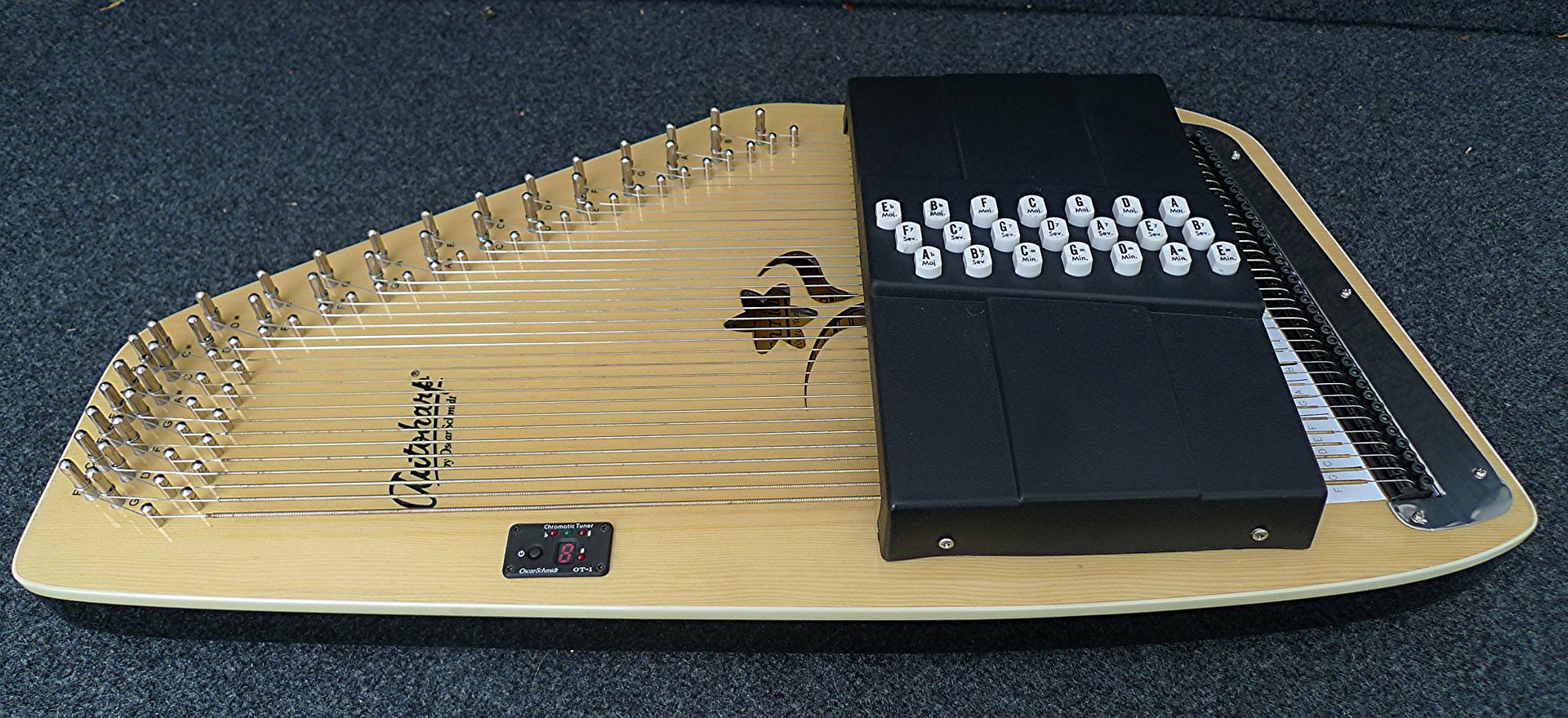 OSCAR SCHMIDT OS45C 21 CHORD Autoharp Built in Chromatic Tuner & Fine