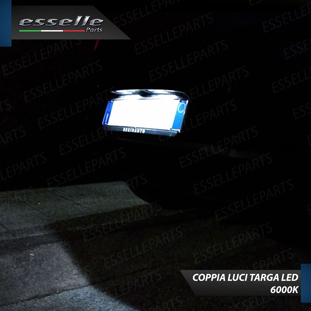 LUCI TARGA SMART FORTWO 450 451 LAMPADE CANBUS SILURO C5W 12 LED 6000K  BIANCHE