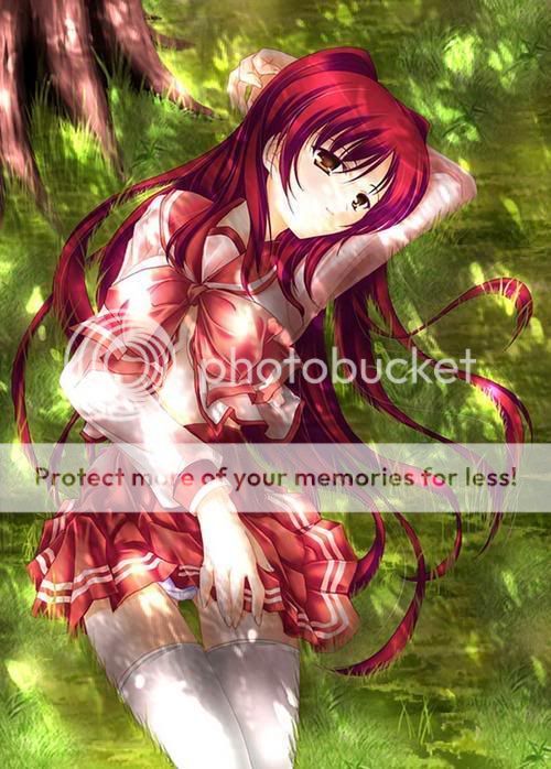 red haired anime girl photo: Sweet Red Haired Girl redhairdress.jpg