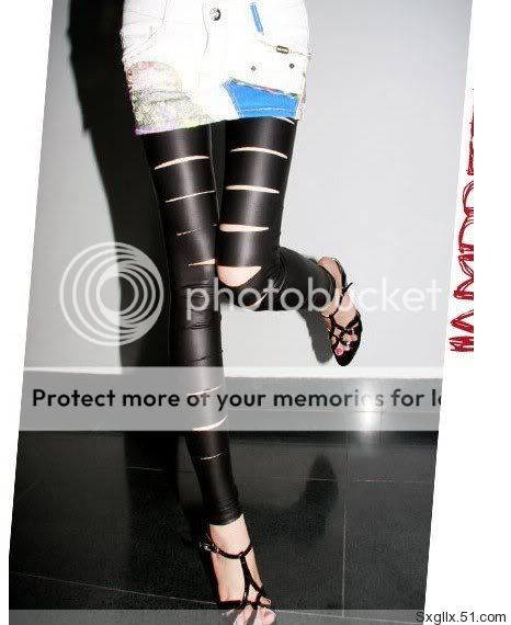 Leggings mit Risse Hauteng Leder Wet Look Gr 32 34 36 XXS XS S Leggins